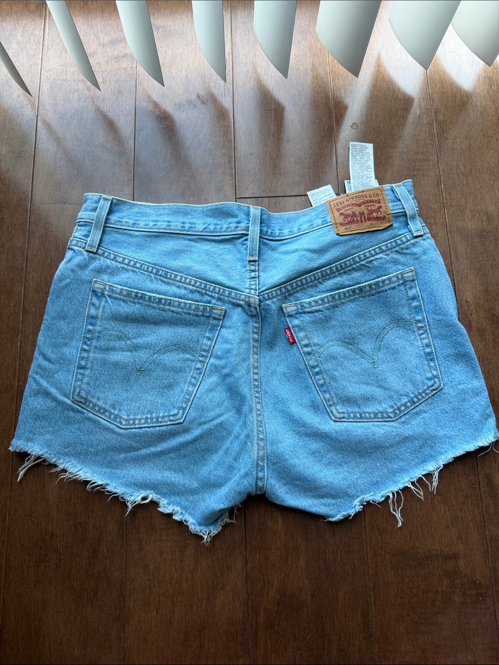 Levi's Women's Light Wash Blue Denim Cutoff Shorts